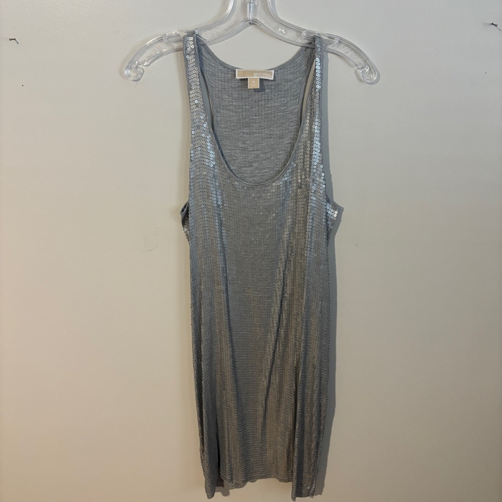 Michael Kors Gray Sequin Swim Cover Up
